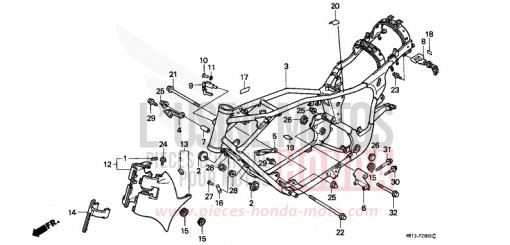 CARROSSERIE DE CHASSIS VT600CL de 1990